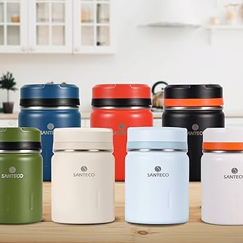 Amazon | SANTECO 真空断熱 スープジャー 500ml 広口 保温保冷